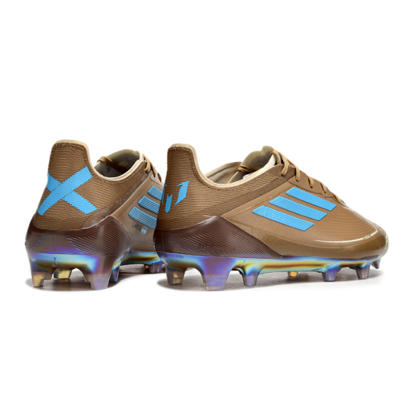 Adidas F50 Elite Messi Brown and Light Blue Pack Firm Ground FG Football Boot