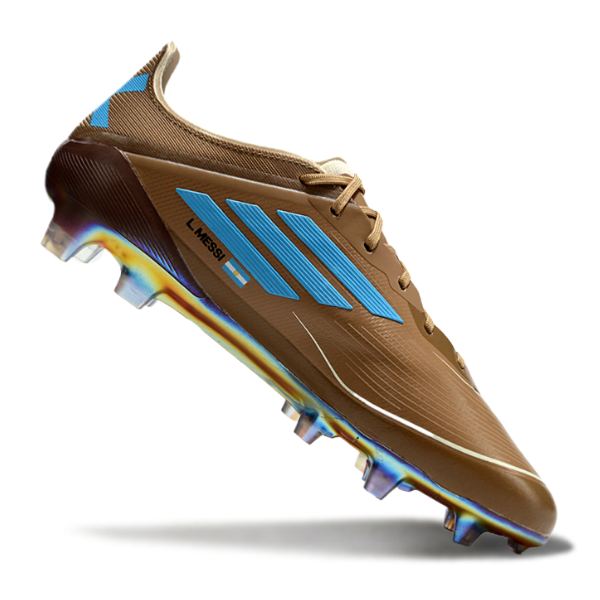 Adidas F50 Elite Messi Brown and Light Blue Pack Firm Ground FG Football Boot