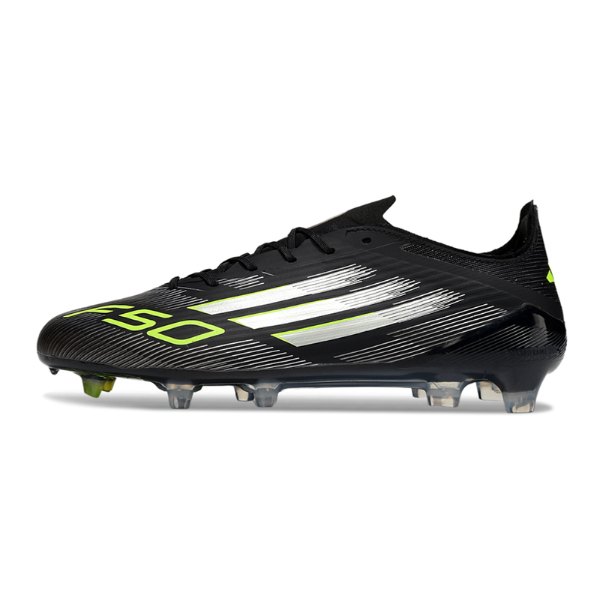 Adidas F50 Elite Black, White, and Green FG Football Boot