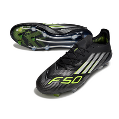 Adidas F50 Elite Black, White, and Green FG Football Boot