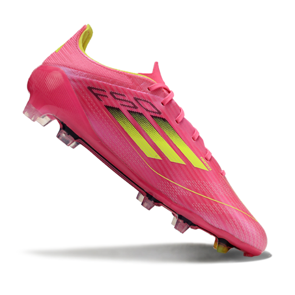 Adidas F50 Elite Pink and Green Firm Ground FG Football Boot