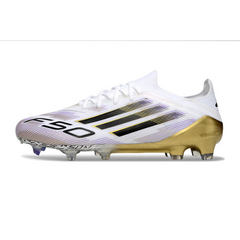 Adidas F50 Primeknit Elite White and Gold Pack Firm Ground FG Football Boot