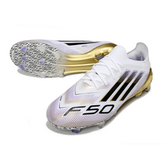 Adidas F50 Primeknit Elite White and Gold Pack Firm Ground FG Football Boot