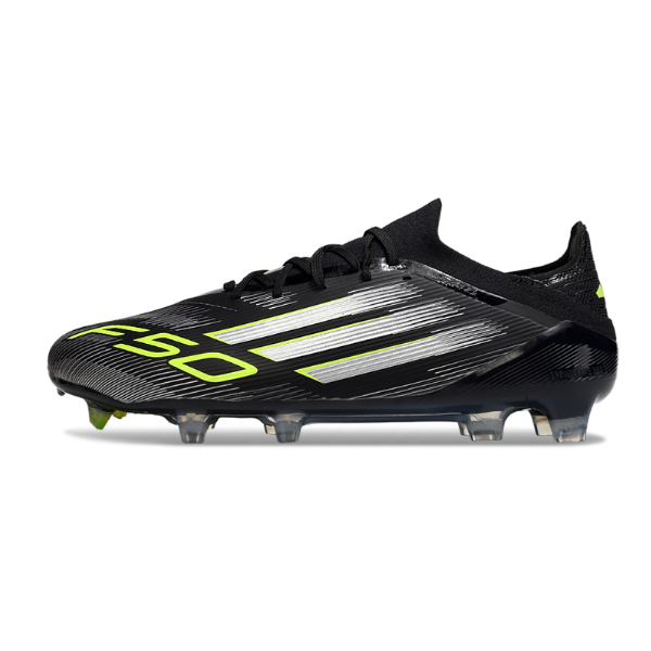 Adidas F50 Primeknit Elite Black, White, and Green FG Football Boot