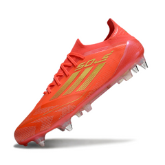 Adidas F50 Primeknit Elite Mixed Studs SG Red and Yellow Football Boot