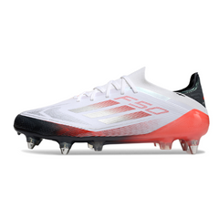 Adidas F50 Primeknit Elite Mixed Studs SG White, Gray and Orange Football Boot