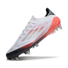 Adidas F50 Primeknit Elite Mixed Studs SG White, Gray and Orange Football Boot