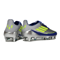 Adidas F50 Elite Mixed Studs SG Messi Silver and Blue Football Boot