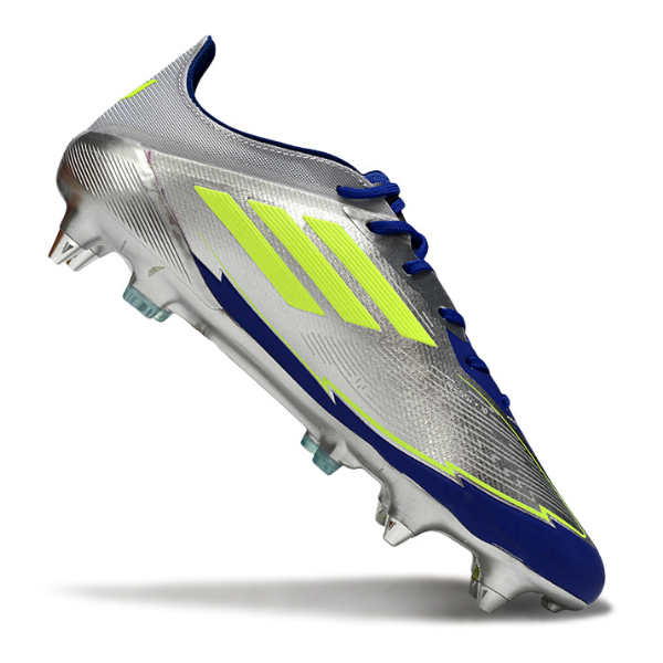 Adidas F50 Elite Mixed Studs SG Messi Silver and Blue Football Boot