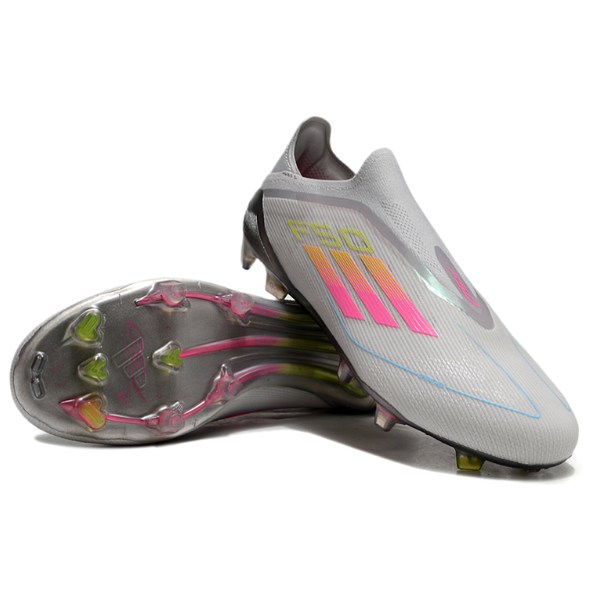 Adidas F50 Elite Grey, Pink, and Yellow Pack Firm Ground FG Football Boot