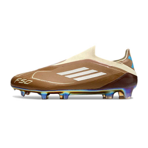 Adidas F50 Elite Messi Brown and Light Blue Pack Firm Ground FG Football Boot