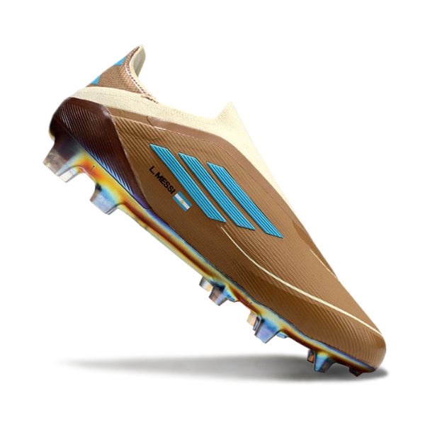 Adidas F50 Elite Messi Brown and Light Blue Pack Firm Ground FG Football Boot