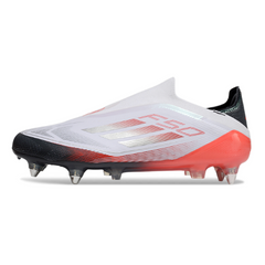 Adidas F50 Laceless Elite Mixed Studs SG White, Grey and Orange Football Boot