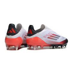 Adidas F50 Laceless Elite Mixed Studs SG White, Grey and Orange Football Boot