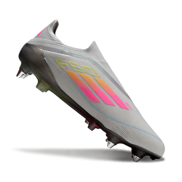 Adidas F50 Laceless Elite Mixed Studs SG Grey and Pink Football Boot