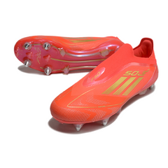 Adidas F50 Laceless Elite Mixed Studs SG Red and Yellow Football Boot
