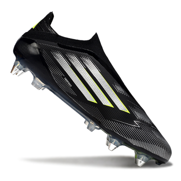 Adidas F50 Laceless Elite Mixed Studs SG Black, White and Green Football Boot
