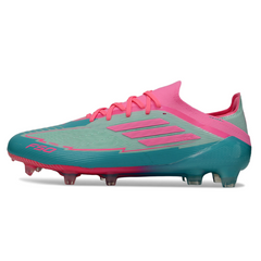 Adidas F50 Primeknit Elite Light Blue and Pink Messi Firm Ground FG Football Boot