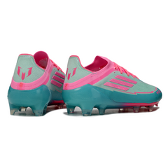 Adidas F50 Primeknit Elite Light Blue and Pink Messi Firm Ground FG Football Boot