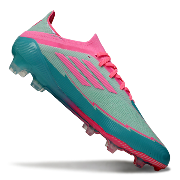 Adidas F50 Primeknit Elite Light Blue and Pink Messi Firm Ground FG Football Boot