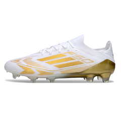 Adidas F50 Primeknit Elite White and Gold Pack Firm Ground FG Football Boot