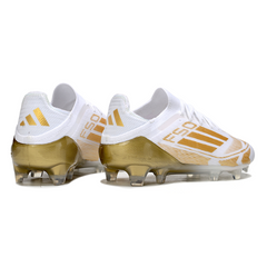 Adidas F50 Primeknit Elite White and Gold Pack Firm Ground FG Football Boot