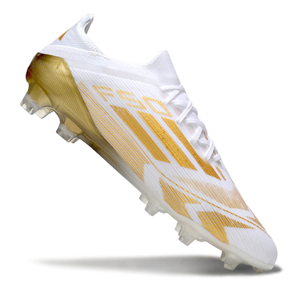Adidas F50 Primeknit Elite White and Gold Pack Firm Ground FG Football Boot