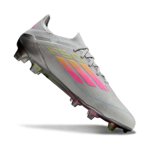Adidas F50 Primeknit Elite Grey, Pink and Yellow Pack Firm Ground FG Football Boot
