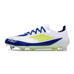 Adidas F50 Primeknit Elite Messi White Blue Yellow Firm Ground FG Football Boot