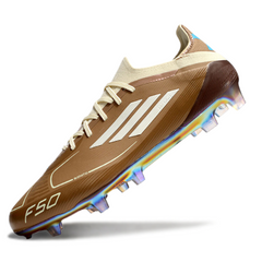 Adidas F50 Primeknit Elite Messi Brown White Light Blue Pack Firm Ground FG Football Boot