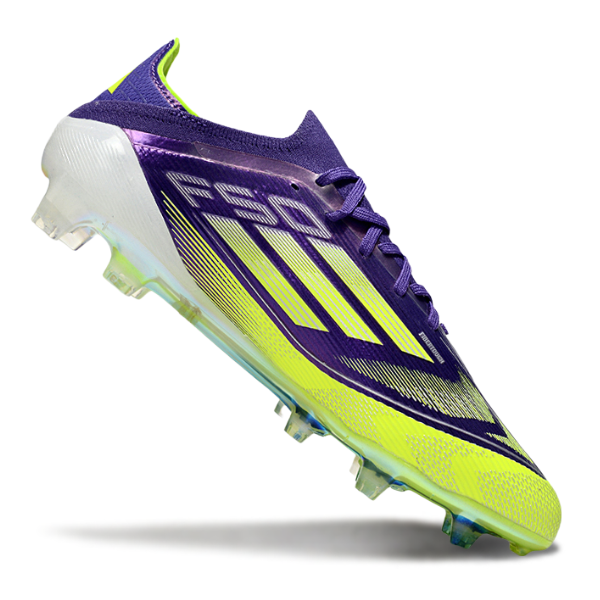 Adidas F50 Primeknit Elite Purple and Green Firm Ground FG Football Boot