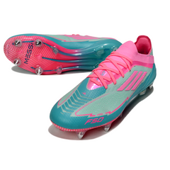 Adidas F50 Primeknit Elite Mixed Studs SG Light Blue and Pink Football Boot
