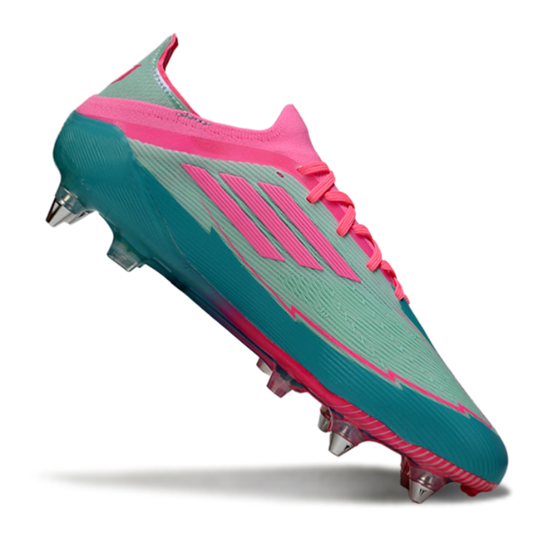 Adidas F50 Primeknit Elite Mixed Studs SG Light Blue and Pink Football Boot
