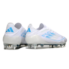 Adidas F50 Primeknit Elite Mixed Studs SG White and Light Blue Football Boot