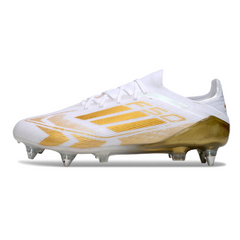 Adidas F50 Primeknit Elite Mixed Studs SG White and Golden Football Boot
