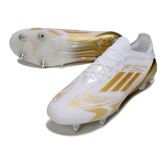 Adidas F50 Primeknit Elite Mixed Studs SG White and Golden Football Boot