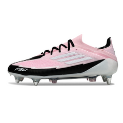 Adidas F50 Primeknit Elite Mixed Studs SG Messi Light Pink and Black Football Boot