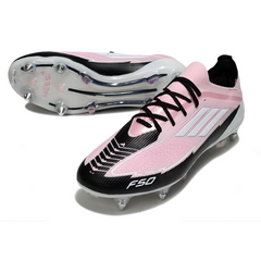 Adidas F50 Primeknit Elite Mixed Studs SG Messi Light Pink and Black Football Boot
