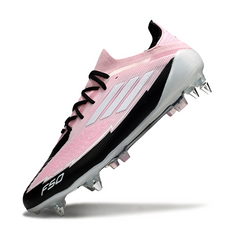 Adidas F50 Primeknit Elite Mixed Studs SG Messi Light Pink and Black Football Boot