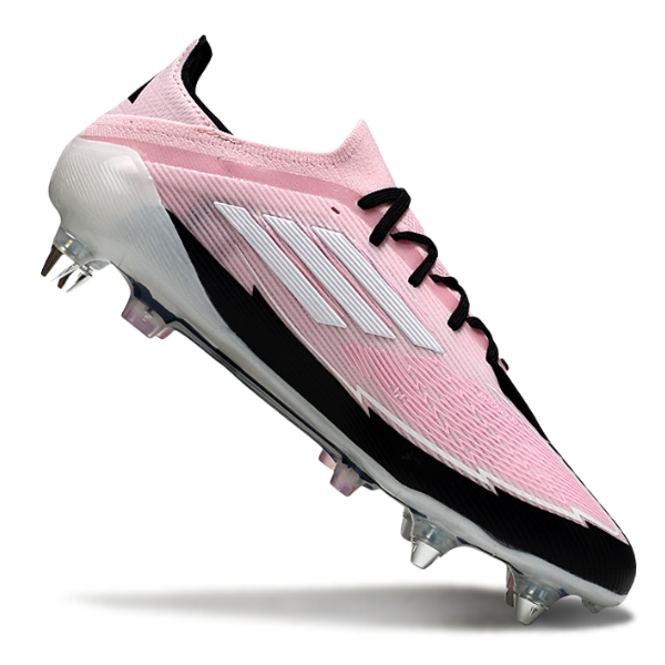 Adidas F50 Primeknit Elite Mixed Studs SG Messi Light Pink and Black Football Boot