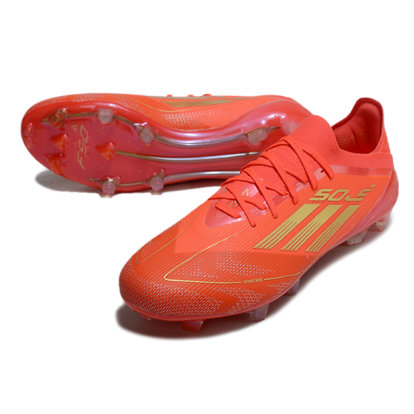 Adidas F50 Primeknit Elite Red and Yellow Firm Ground FG Football Boot