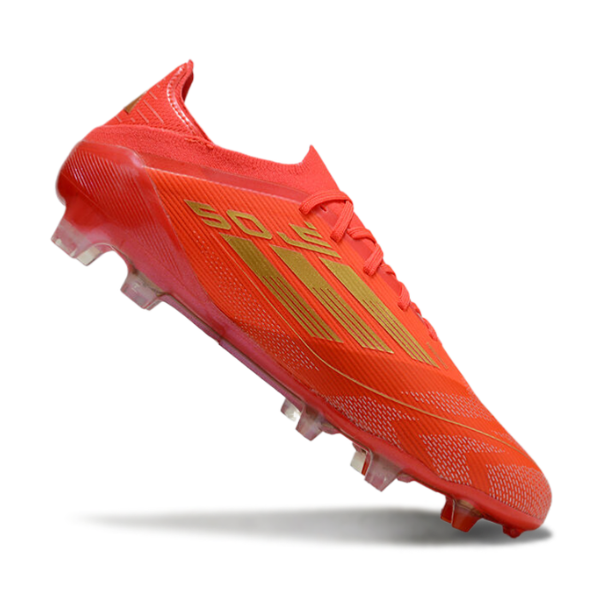 Adidas F50 Primeknit Elite Red and Yellow Firm Ground FG Football Boot