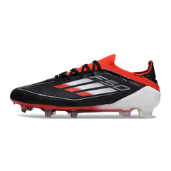 Adidas F50 Primeknit Elite Black White and Red Firm Ground FG Football Boot