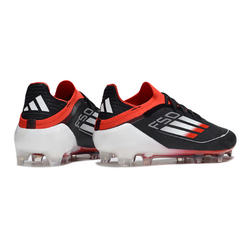 Adidas F50 Primeknit Elite Black White and Red Firm Ground FG Football Boot