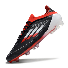 Adidas F50 Primeknit Elite Black White and Red Firm Ground FG Football Boot