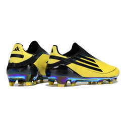 Adidas F50 Laceless Elite Adizero Yellow Purple Firm Ground FG Football Boot