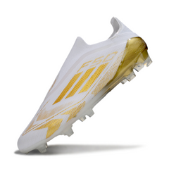 Adidas F50 Laceless Elite White and Gold FG Firm Ground Football Boot