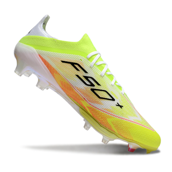 Adidas F50+ Elite Green, White, and Orange Pack Firm Ground FG Football Boot