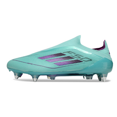 Adidas F50 Primeknit Elite Laceless Mixed Studs SG Light Blue Football Boot