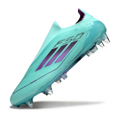 Adidas F50 Primeknit Elite Laceless Mixed Studs SG Light Blue Football Boot